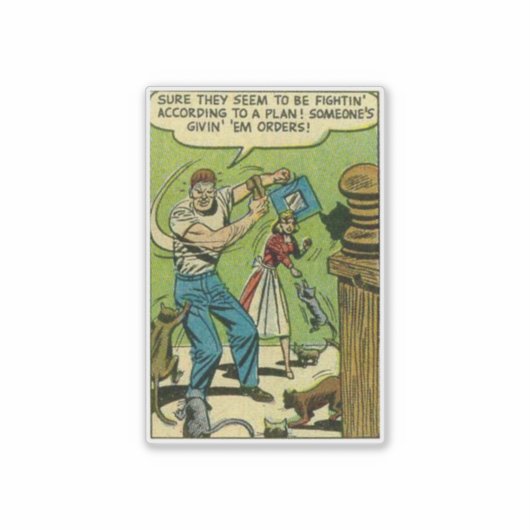 Horror  strips | Gouden leeftijd 1950 Sticker (Voorkant)