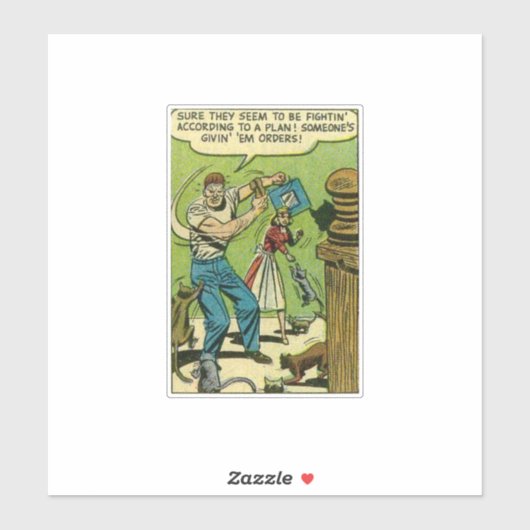 Horror  strips | Gouden leeftijd 1950 Sticker (Vel)