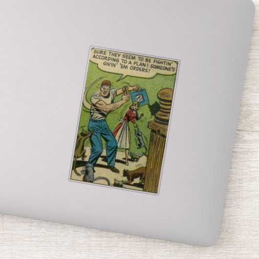 Horror  strips | Gouden leeftijd 1950 Sticker (Detail)