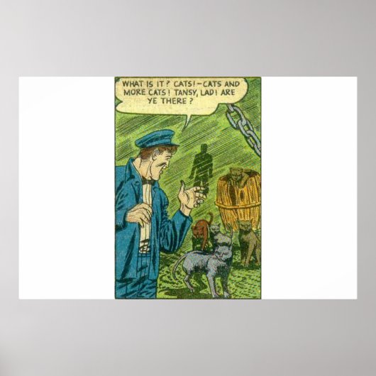 Horror strips | Schijnbaar oud stripboek Poster (Voorkant)