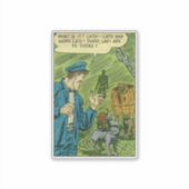 Horror  strips | Schijnbaar oud stripboek Sticker (Voorkant)