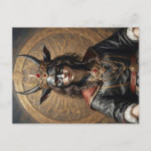 Horror Succubus Queen op troon briefkaart (Voorkant)