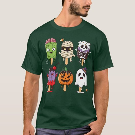 Horror Summer Popsicle Halloween Ice Cream Summerw T-shirt (Voorkant)