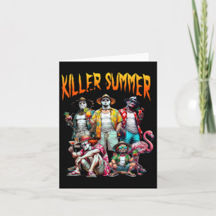 Horror Summer Vibes Funny Halloween Summer Kaart