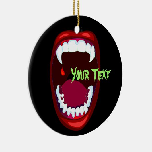Horror Teeth Vampire Fangs Spooky Ornament (Rechts)