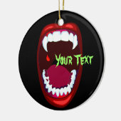 Horror Teeth Vampire Fangs Spooky Ornament (Links)