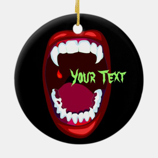 Horror Teeth Vampire Fangs Spooky Ornament (Achterkant)