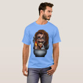 Horror toilet Monster 2 retro T-shirt (Voorkant volledig)