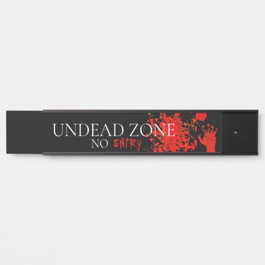 Horror Undode Zone Red Hand Deurbordje (Voorkant)