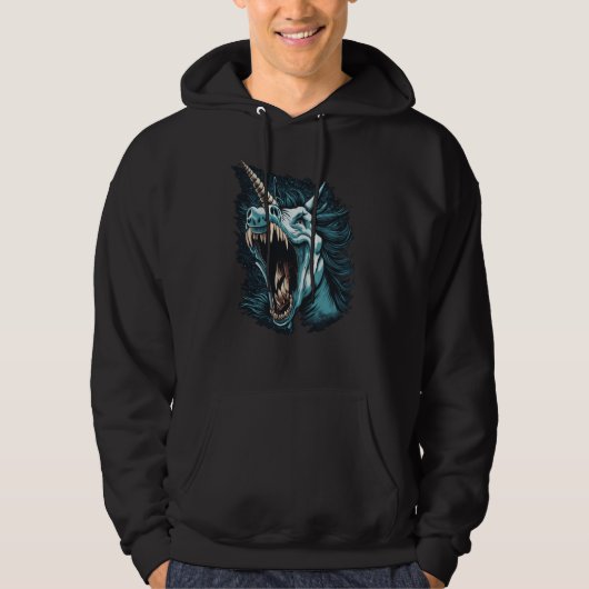 Horror Unicorn Zombie Unicorn Monster Hoodie (Voorkant)