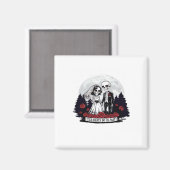 Horror Valentijnsdag Skelet Koppel Tot de Dood D Magneet (Voorkant / Achterkant)