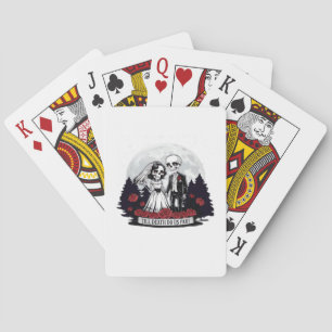 Horror Valentijnsdag Skeleton Couple Till Death D Pokerkaarten