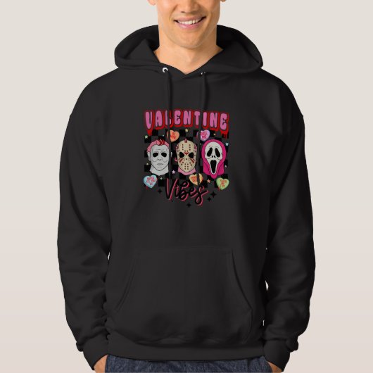 Horror valentines retro Valentineu2019s Day Valent Hoodie (Voorkant)