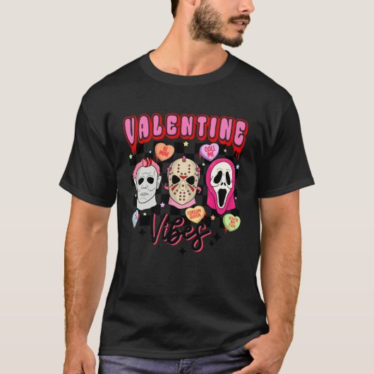 Horror valentines retro Valentineu2019s Day Valent T-shirt (Voorkant)