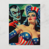  horror vampier meisje briefkaart (Voorkant)