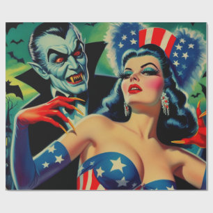  horror vampier meisje cadeaupapier