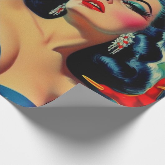  horror vampier meisje cadeaupapier (Hoek)