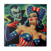 horror vampier meisje tegeltje (Voorkant)