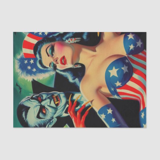  horror vampier meisje tissuepapier (Voorkant)