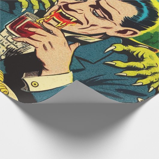  horror vampier strips cadeaupapier (Hoek)