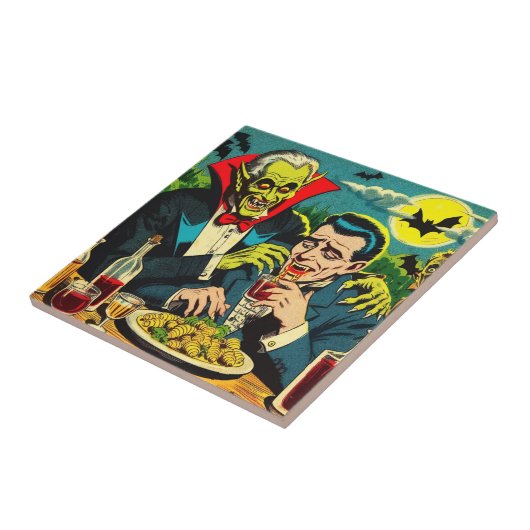 horror vampier strips tegeltje (Zijkant)