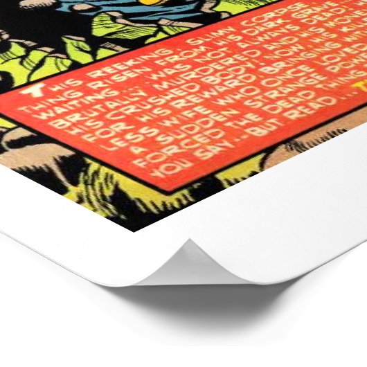 Horror van het  Comic Book Hoesje Poster van Tomb (Hoek)