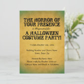 Horror van je aanwezigheid. Halloween Party. Kaart (Staand voorkant)