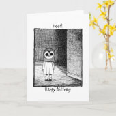 Horror Verjaardag Enge griezelige rare Gothic Dark Kaart (Gele Bloem)