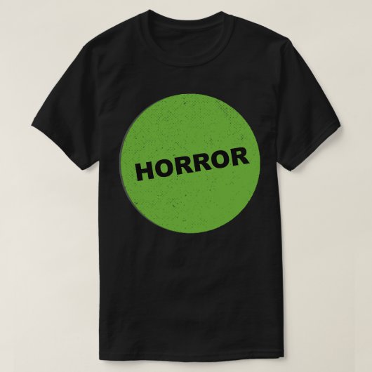 Horror VHS Sticker T-shirt (Design voorkant)