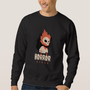 Horror Vibes vlammende schedel Trui