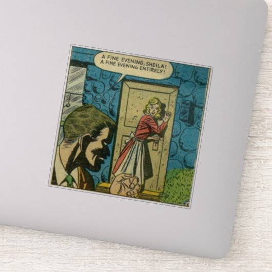 Horror vintage strips | Gouden tijdperk Sticker (Detail)