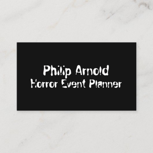 Horror-visitekaartje Visitekaartje (Voorkant)