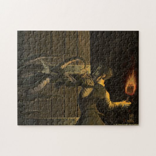 Horror voorbij de deur - puzzel legpuzzel (Horizontaal)