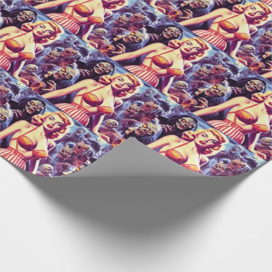  Horror Vrouw Cadeaupapier (Hoek)