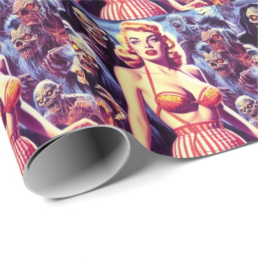  Horror Vrouw Cadeaupapier (Rol Hoek)