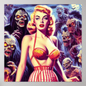  Horror Vrouw Poster (Voorkant)