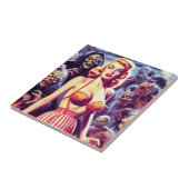  Horror Vrouw Tegeltje (Zijkant)