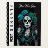 Horror Vrouwen Scull Jaar 2026 Maandelijks Dagelij Planner (Voorkant)