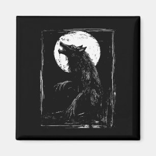 Horror Weerwolf Hoofd Halloween Mythologie Wolf Sh Magneet