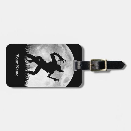 Horror Werewolf Full Moon Transformation - Koel Bagagelabel (Voorkant horizontaal)