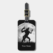 Horror Werewolf Full Moon Transformation - Koel Bagagelabel (Voorkant verticaal)