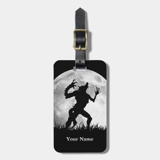 Horror Werewolf Full Moon Transformation - Koel Bagagelabel (Voorkant verticaal)