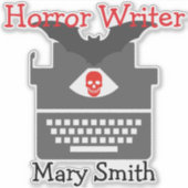 Horror Writer Sticker (Voorkant)