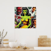 Horror Zombie Pin-up Poster (Keuken)