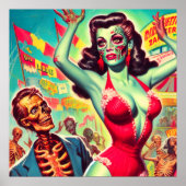 Horror Zombie Pinup Poster (Voorkant)