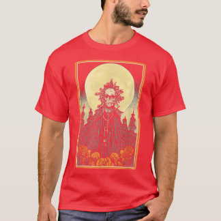 Horror Zombie Priest Scary Preacher Full Moon Hall T-shirt