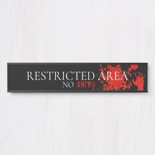 Horror Zombie Rode Hand Deurbordje (Voorkant)