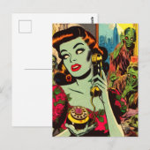  horror zombie strips briefkaart (Voorkant / Achterkant)