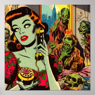 horror zombie strips poster