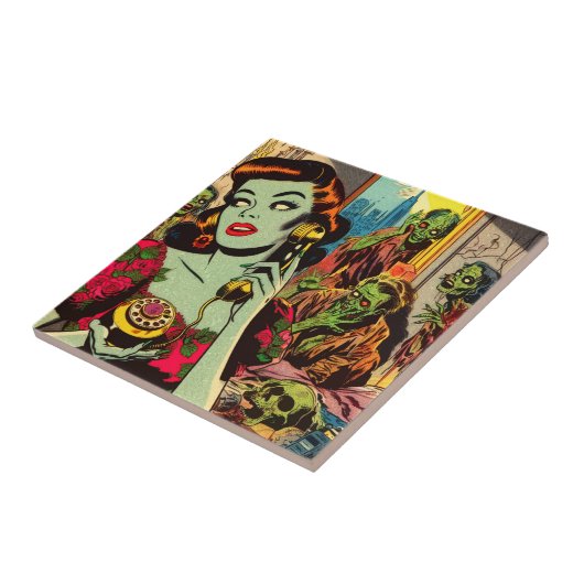 horror zombie strips tegeltje (Zijkant)